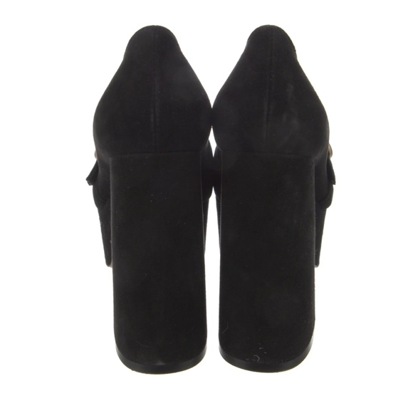 Gianvito Rossi Black Suede Round Toe Pumps Women's With Platform Size: US5.5 - Picture 4 of 5